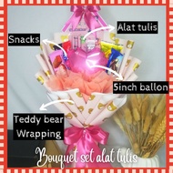 Bouquet set alat tulis/stationary bouquet/bouquet chocolate for birthday/graduation/anniversary/perp