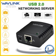 Wavlink 100Mbps Ethernet USB 2.0เครือข่าย LPR ปรินท์เซิฟเวอร์10/100Mbps USB เครือข่าย USB ฮับ USB US
