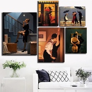 Lukisan Potret Jack Vettriano - Poster Cetakan Kanvas untuk Hiasan Dinding Ruang Tamu
