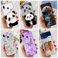 Asus Zenfone Max Pro (M2) ZB631KL / Max M2 ZB633KL Lovely Panda Flower Painted Soft Silicone Case As