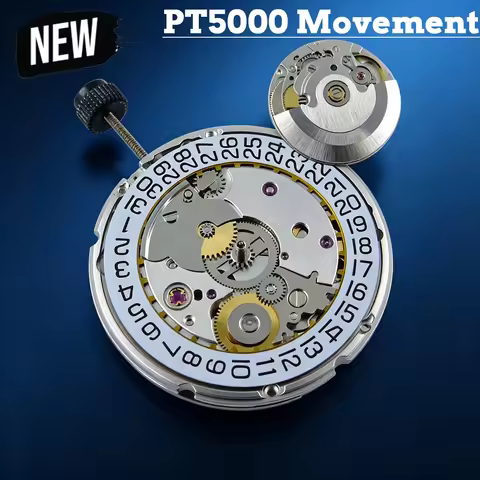 PT5000 movement automatic with high accuracy mechanical function and date wheel, compatible with Sea
