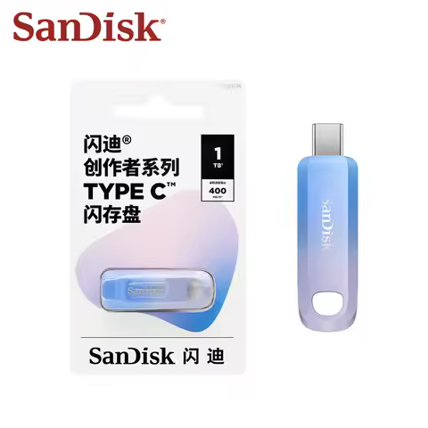 SanDisk Creator USB-C SZ-75C Flash Drive 256GB 512GB 1TB High Speed USB3.2 Gen1 Read Speed of up to 