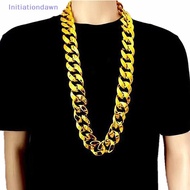 [Initiationdawn] 50-120cm Oversized Large Chunky Chain Gold Color Necklace Hip Hop Punk Gothic Rock 