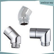 [AmlesoMY] Elbow Adapter Rustproof Chrome Plate Finish Male to Female Thread Pipe Fittings Shower Ar