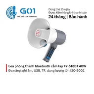 Loa phóng thanh Bluetooth FY-518BT 40W ghi âm USB TF pin lớn âm thanh to rõ chuẩn ISO 9001