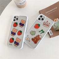 Iphone Case - iPhone Case iPhone Glitter Bear And Strawberry 6 / 6s / 6plus / 6splus / 7plus / 8plus / x /xs /xs max /11 /11 promax dt01