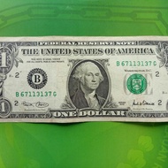 uang amerika 1 dolar cetakan tahun 2001