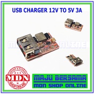 Usb charger 5V 3A in 12V - 24V out 5V 3A