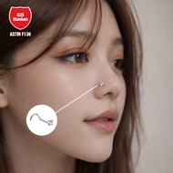 Nose Piercing G23 Titanium ASTM F136 C-shaped Leg, Non-Black, Non-Irritating, Safe for Everyone to U