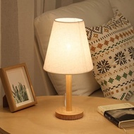 Fabric Art Wood LED Table Lamp Modern LED Bedroom Study Bedroom Study Night Lamp Desk Lamp Bedside