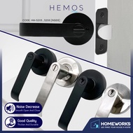 HEMOS 60-70MM TUBULAR LEVEL HANDLE DOOR LOCK KUNCI TOMBOL PINTU RUMAH SILVER BLACK HM-5203,5208