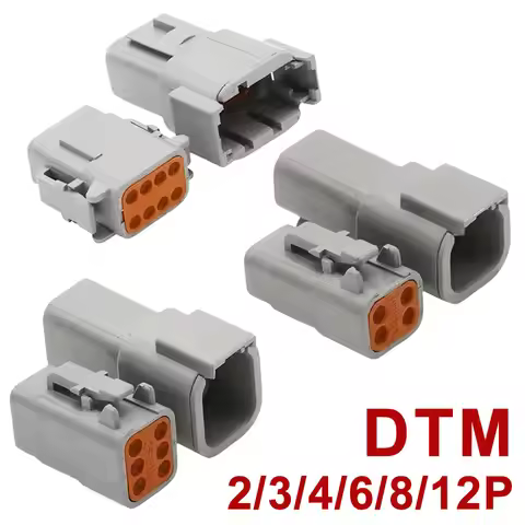 DTM Connector DTM06-2S/DTM04-2P 2P 3P 4P 6P 8P 12P Deutsch Type Waterproof Electrical Connector For 
