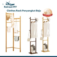 Radiant Retreat MY Clothes Rack Penyangkut Baju 衣帽架 Wood 170CM
