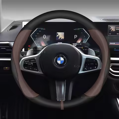 Carbon Fiber Embossed Steering Wheel Cover for BMW 1 2 3 4 5 6 7 8 Series X1 X2 X3 X4 X5 X6 X7 X8 E4