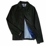 JAKET PRIA HARRINGTON TOMMY HILFIGER WATER AND WIND RESISTANT BLACK