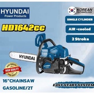 Hyundai power products HD1645CC 16" gasoline chainsaw 45cc engine 2 stroke Easy start recoil