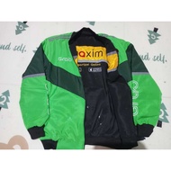 HITAM Grab+maxim Black Reversible Jacket // Chameleon GRAB Jacket ORI MAXIM Black Jacket-Grand MAXIM OK Jacket