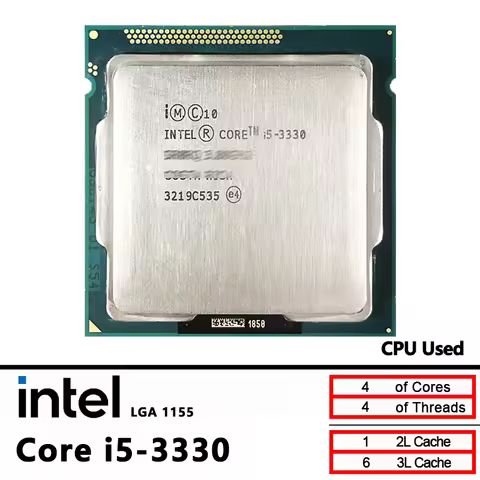 Intel Core i5-3330 Used i5 3330 3.0 GHz 6M 77W LGA 1155