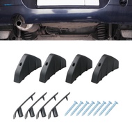  4Pcs Rear Bumper Lip Universal Fitment Shark Fin Design Accessory Car Modified Styling Bumper Diffuser for Automobile