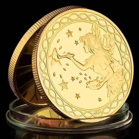 1 Piece Tooth Fairy Collectible Silvery Golden Plated Souvenir Coin Lucky Coin Commemorative Coin Cr