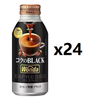 [日版] ASAHI朝日Wonda「極」濃香深煎無糖黑咖啡 400g x24罐 極咖啡 極黑 [平行進口] 5817