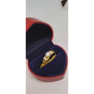 Cincin Berlian Bajet Swiss Cantik Baru Emas 585