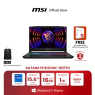 MSI NOTEBOOK KATANA 15 B13VGK-1637TH | 15.6" QHD | Intel Core i7-13620H | NVIDIA GeForce RTX 4070 | 