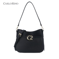 Carlo Rino Black Curva Shoulder Bag