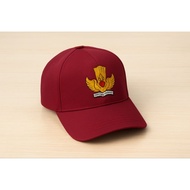 MERAH Red elementary school hat embroidered elementary school hat/ red elementary school hat