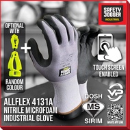 Safety JOGGER ALLFLEX NYLON SPANDEX SJ-ALLFLEX 4131X NITRILE MICROFOAM INDUSTRIAL GLOVE FIT Thin Gray Gloves