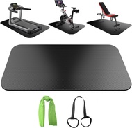 เสื่ออุปกรณ์ออกกำลังกายเสื่อจักรยานเข้ากันได้กับ Peloton Bike Elliptical Treadmill MatUnder Exercise