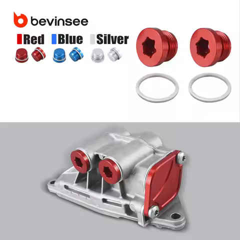 BEVINSEE Oil Thermostat Housing Plugs for BMW N54 N55 S55,F10/F11 535i,F20 M135i,F30 335i,F36 435i,E