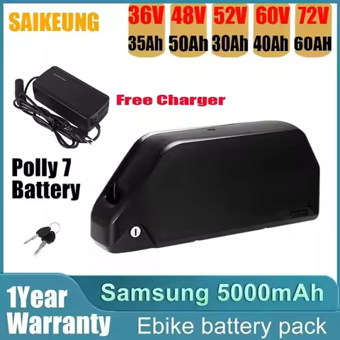 E-Bike Battery 36 48v 52v 60 72V 20ah 25ah 30ah 40ah 50ah 60AH Battery Electric Vehicle Bicycle Poll