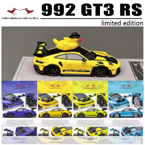 HH Model 1/64 992 GT3 RS in Stock Resin Motor Vehicle Diecast Models Car Toys Collection Gifts