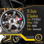 TE Style 6 Spokes 17 X 8.0JJ 4X100 Gunmetal