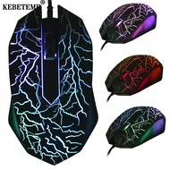 KEBETEME Chuột Có Dây USB Chuột Chơi Game Máy Tính DPI 2400 Chuyên Nghiệp Siêu Chính Xác LED Nhiều M