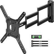 monTEK Long Arm TV Wall Mount for Most 23-65 Inch TVs, 37 Inch Long Extension TV Mount Swivel and Ti