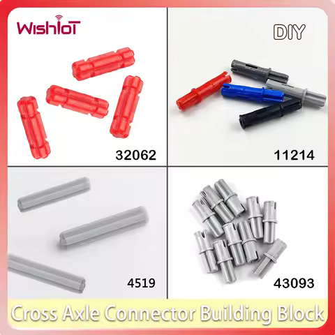 Cross Axle with Bolt Building Block Parts Connector MOC Technology Loose DIY Compatible Bricks Kid E