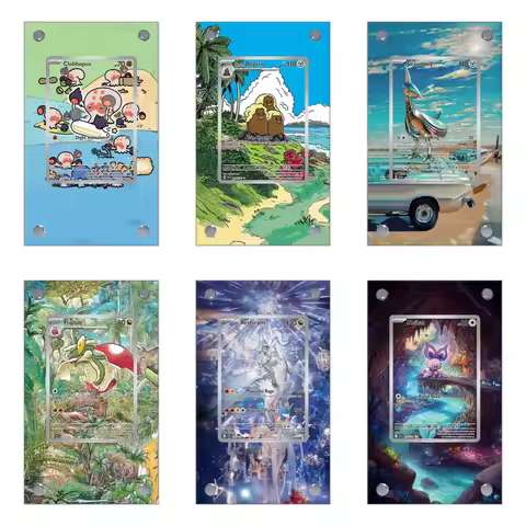 Pokemon Cards Display PTCG Flapple N Anime Game Collection Expand Art Gifts Self Made Acrylic Protec
