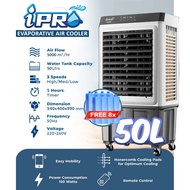 𝐈𝐏𝐑𝐎 Air Cooler 40L / 50L Portable Touch Water Tank Aircond Air Cooling Max Flow 100cm 3 Speed Air c