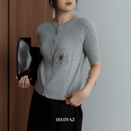 BWBYAZ - CARISSA CABLE SHORT SLEEVE KNIT CARDIGAN
