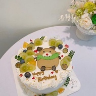 小鹿 可愛麋鹿 插畫 動物蛋糕 繪圖蛋糕 生日蛋糕 客製化 鑠甜點