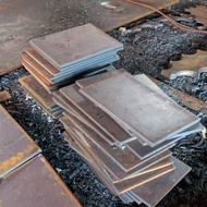 5mm Thick Black Iron Plate, Square Cut, Sizes 10 to 35 cm