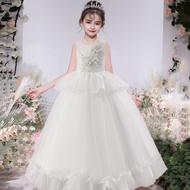 MQATZ ชุดปาร์ตี้เจ้าหญิงอย่างเป็นทางการสำหรับเด็กผู้หญิงเสื้อผ้างานแต่งงานสง่างามเด็กวัยหัดเดินชุดงา