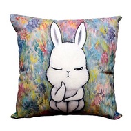 emmaAparty插畫抱枕套: 花園裡的兔子