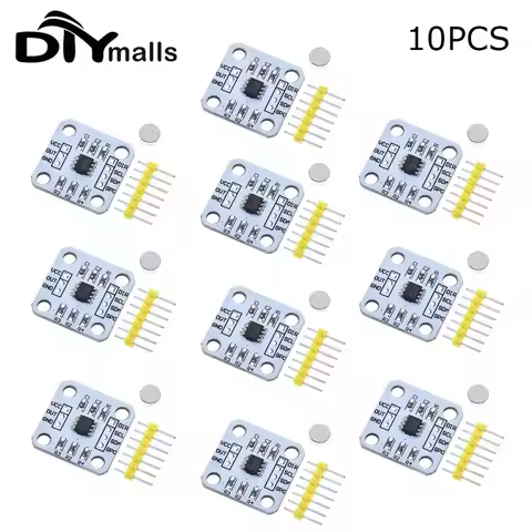 10PCS AS5600 Magnetic Encoder Module Magnetic Induction Angle Measurement Sensor 12bit High Precisio