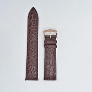 Strap leather thin cowhide crocodile pattern suitable for CARTIER tank solo London Santos watch strap soft and comfortable