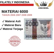 Materai 6000 Asli Tahun 2006 2007 2008 2009