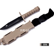 M9 White Blade Blue Wave Rubber Tactical Knife Stage Film Props Training Knife Unsharpened Cosplay A