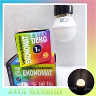 ECONOMAT WHITE LED Night Light 1 watt Bulb DEKO E27 1Watt 1W Cafe Decoration